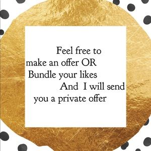 Feel Free to Make an Offer or Bundle Your Likes